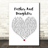 Paul Simon Father And Daughter Heart Song Lyric Quote Print