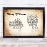 Biffy Clyro Many Of Horror (When We Collide) Man Lady Couple Song Lyric Framed Print