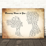 Grant Gustin Running Home to You Man Lady Couple Song Lyric Framed Print