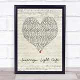 Keane Sovereign Light Café Script Heart Song Lyric Print