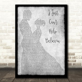 Elvis Presley I Just Can't Help Believin Man Lady Dancing Grey Song Lyric Print