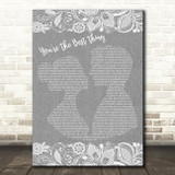 The Style Council You're The Best Thing Burlap & Lace Grey Song Lyric Print