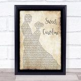 Neil Diamond Sweet Caroline Man Lady Dancing Song Lyric Quote Music Print