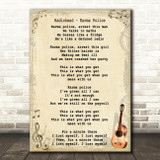 Radiohead Karma Police Song Lyric Vintage Quote Print