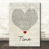 NF Time Script Heart Song Lyric Quote Music Print