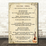 Billy Ocean Suddenly Song Lyric Quote Print