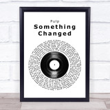 Pulp Something Changed Vinyl Record Song Lyric Wall Art Print