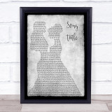 Any Song Lyrics Custom Lesbian Couple Two Women Dancing Grey Song Lyric Print