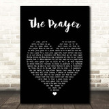 Andrea Bocelli & Celine Dion The Prayer Black Heart Song Lyric Print