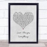 Il Divo with Michael Ball Love Changes Everything Grey Heart Song Lyric Print