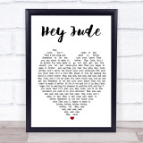 Hey Jude The Beatles Quote Song Lyric Heart Print