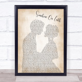 The Proclaimers Sunshine On Leith Man Lady Bride Groom Wedding Song Lyric Print