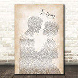 Jimmy Young Too Young Man Lady Bride Groom Wedding Song Lyric Print