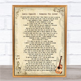 Lewis Capaldi Someone You Loved Vintage Guitar Song Lyric Print