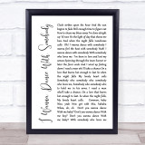 Whitney Houston I Wanna Dance With Somebody White Script Song Lyric Quote Print
