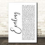 Foo Fighters Everlong White Script Song Lyric Quote Print