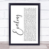 Foo Fighters Everlong White Script Song Lyric Quote Print