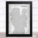 Amy Grant El Shaddai Mother & Baby Grey Song Lyric Music Art Print