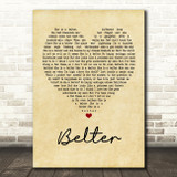 Gerry Cinnamon Belter Vintage Heart Song Lyric Quote Print