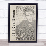 Elvis Presley If I Can Dream Face Shadow Song Lyric Quote Print