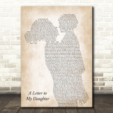 Kerri Brown A Letter to My Daughter Mother & Child Song Lyric Art Print