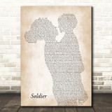 Gavin DeGraw Soldier Mother & Child Song Lyric Art Print