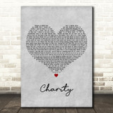 YUNGBLUD charity Grey Heart Decorative Wall Art Gift Song Lyric Print
