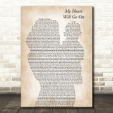 Celine Dion My Heart Will Go On Mother & Baby Decorative Wall Art Gift Song Lyric Print