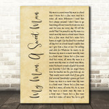 Millie Jackson My Man, A Sweet Man Rustic Script Decorative Wall Art Gift Song Lyric Print