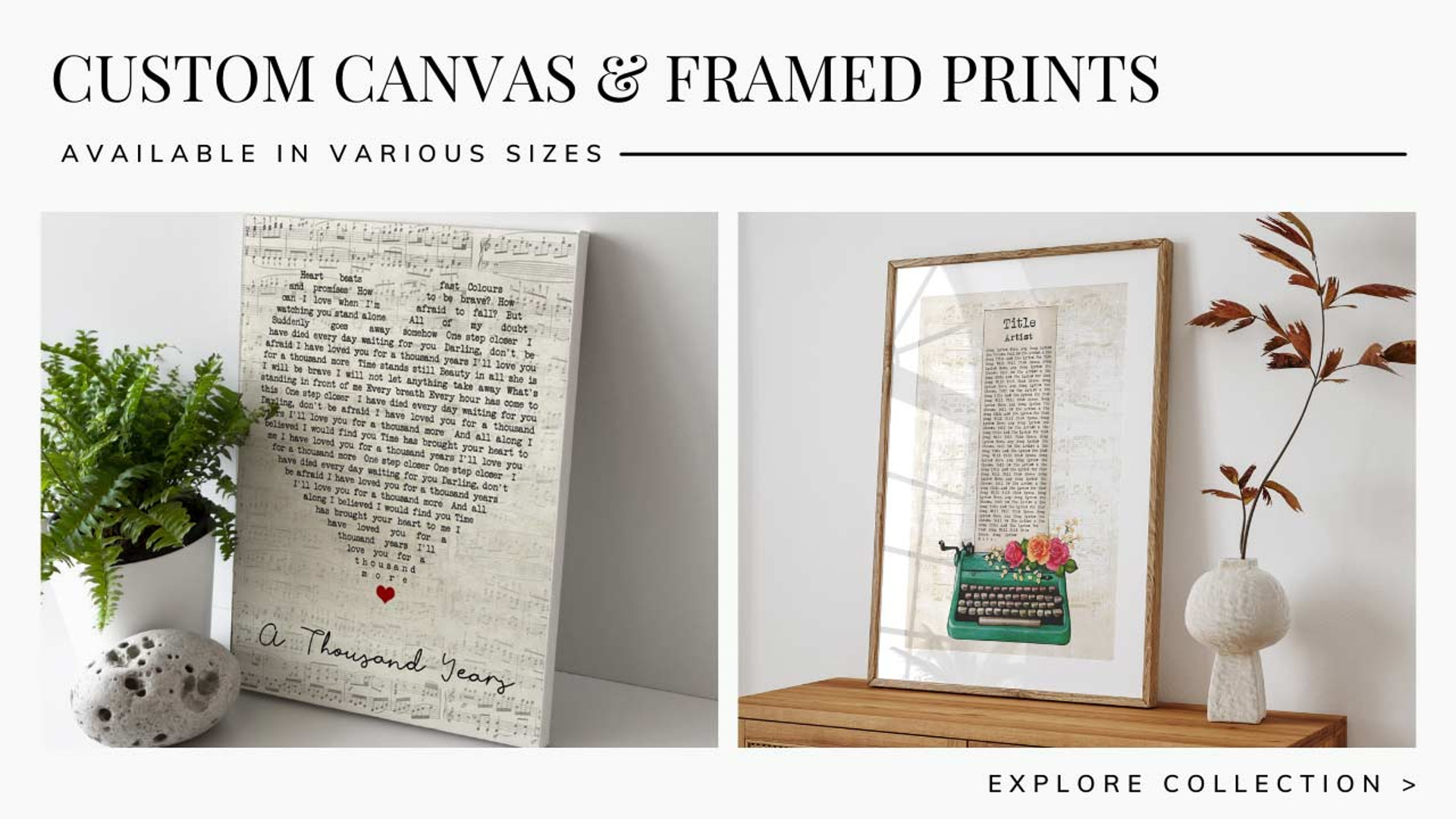 Customised Canvas & Framed Prints