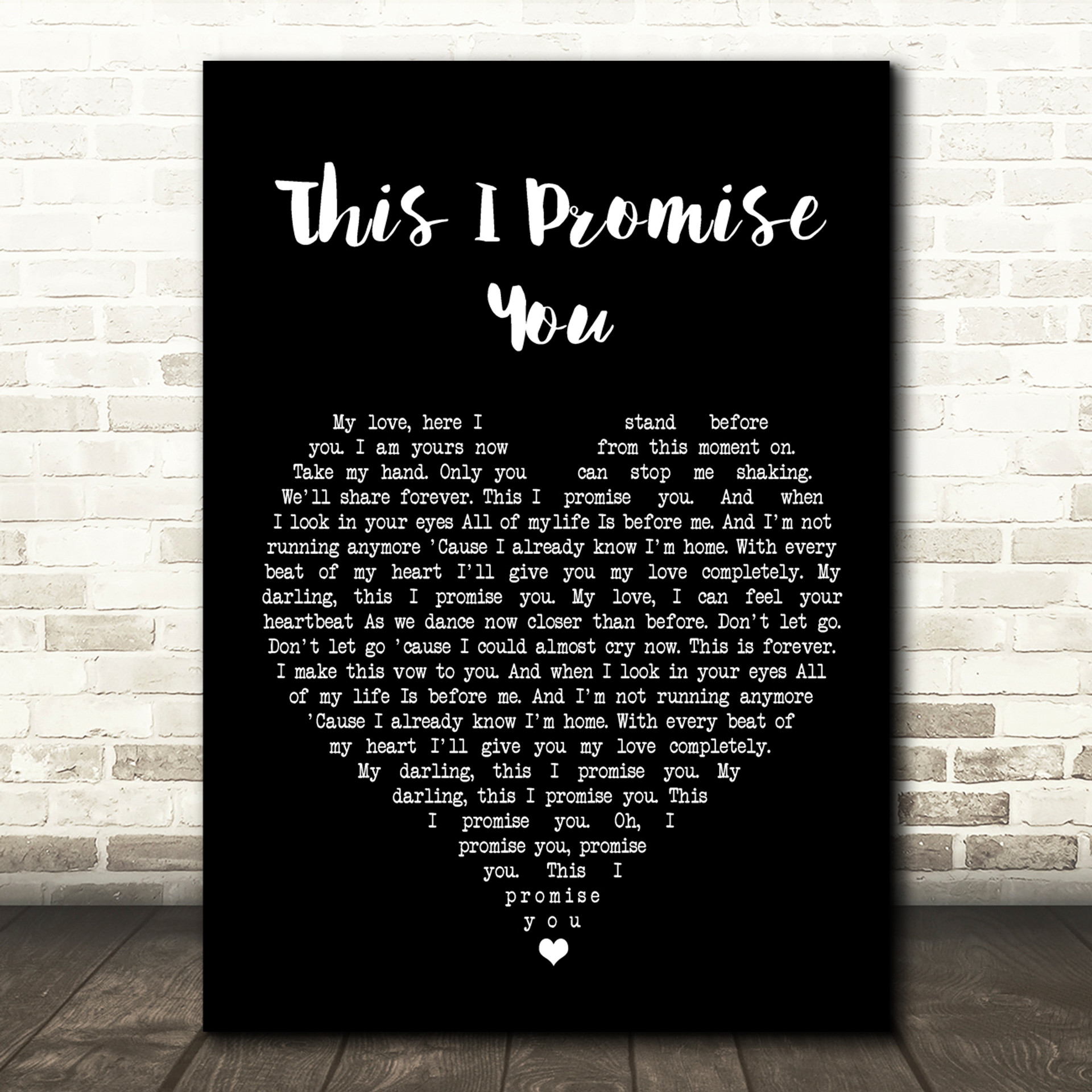 Ronan Keating This I Promise You Script Heart Song Lyric Quote Print SongLyricPrints.co.uk Ronan Keating This I Promise You Script Heart Song Lyric Quote Print SongLyricPrints.co.uk