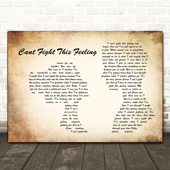 REO Speedwagon Can't Fight This Feeling Landscape Man & Lady Song Lyric Print