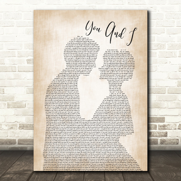 Michael Buble You And I Man Lady Bride Groom Wedding Song Lyric Quote Print