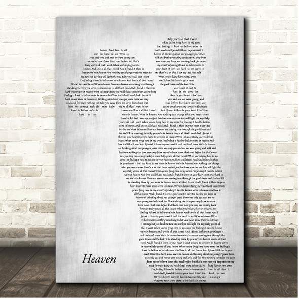 DJ Sammy Heaven Mother & Child Grey Song Lyric Print