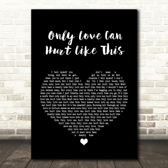Paloma Faith Only Love Can Hurt Like This Black Heart Song Lyric Quote Print