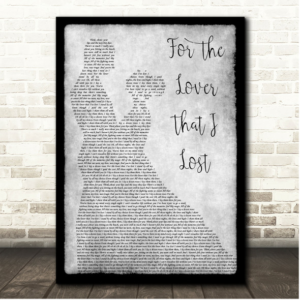 Sam Smith For the Lover That I Lost Grey Couple Dancing Song Lyric Print