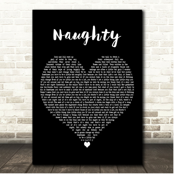 Matilda The Musical Naughty Black Heart Song Lyric Print