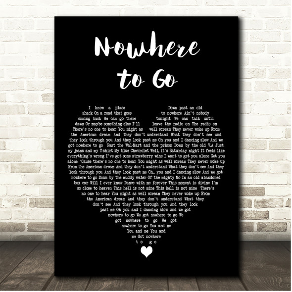 Melissa Etheridge Nowhere to Go Black Heart Song Lyric Print