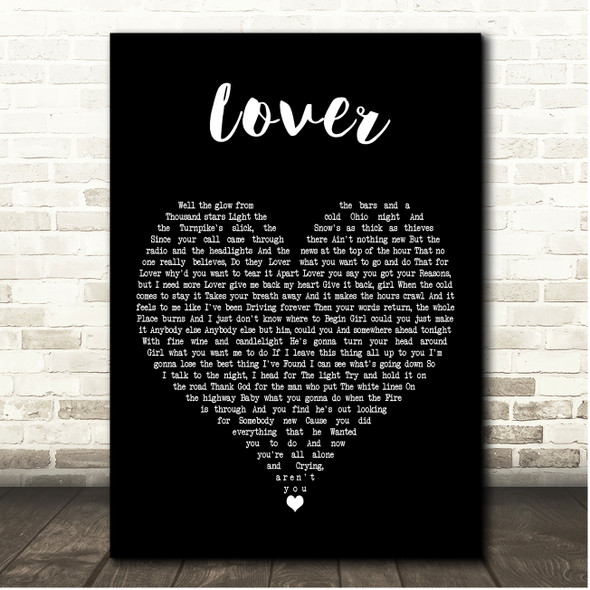 Michael Stanley Band Lover Black Heart Song Lyric Print