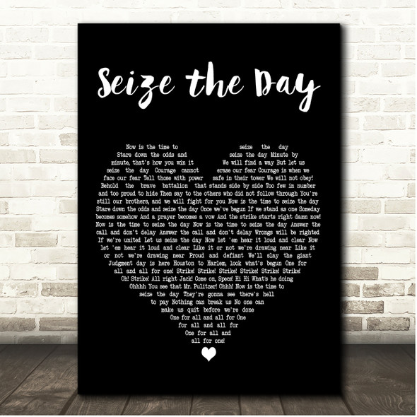 Newsies Original Broadway Cast Seize The Day Script Heart Song Lyric Print Songlyricprints Co Uk