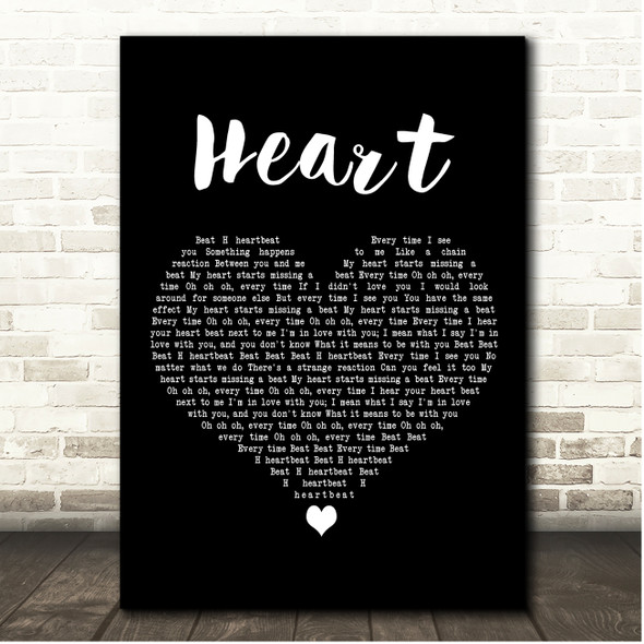 Pet Shop Boys Heart Black Heart Song Lyric Print