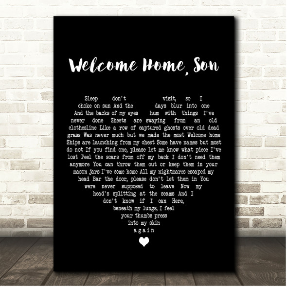 Radical Face Welcome Home, Son Black Heart Song Lyric Print