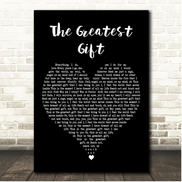 Robert Plant The Greatest Gift Black Heart Song Lyric Print