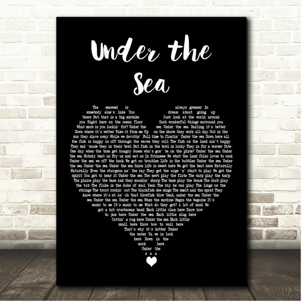 Samuel E Wright Under the Sea Black Heart Song Lyric Print