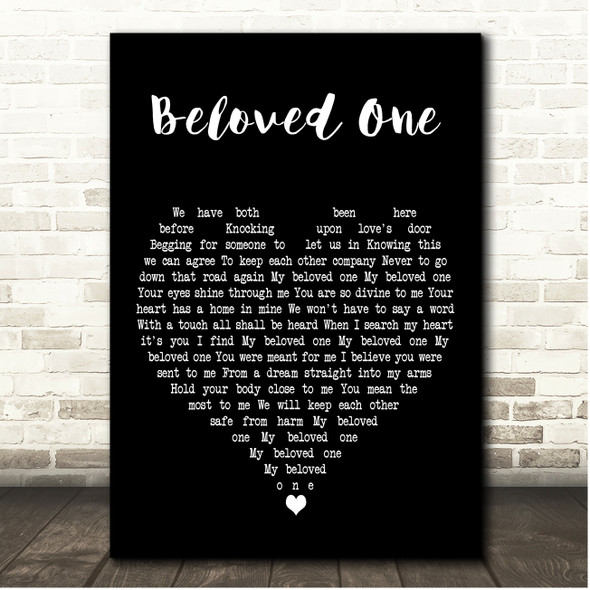 Ben Harper Beloved One Black Heart Song Lyric Print