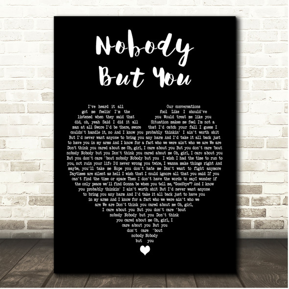 Sonder & Jorja Smith Nobody But You Black Heart Song Lyric Print