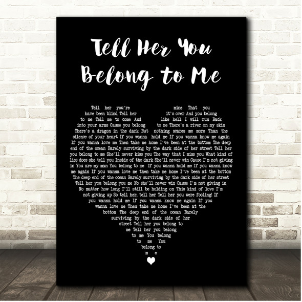 Beth Hart Tell Her You Belong to Me Black Heart Song Lyric Print