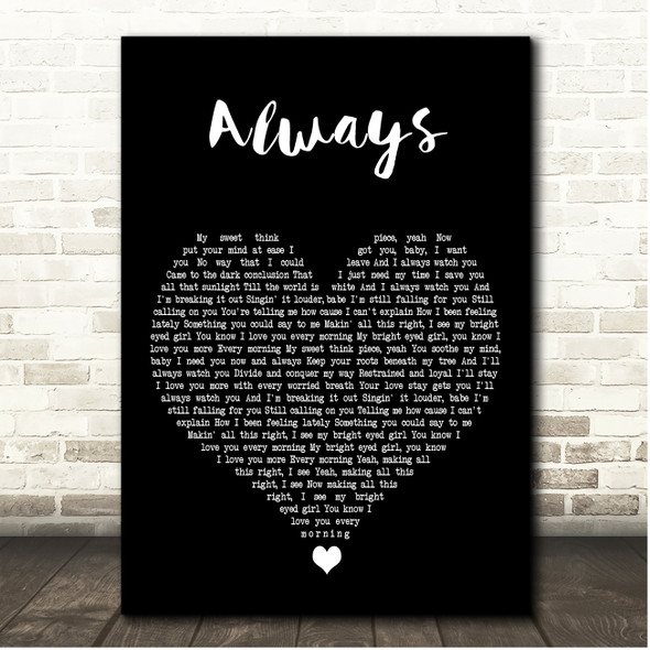 The Snuts Always Black Heart Song Lyric Print