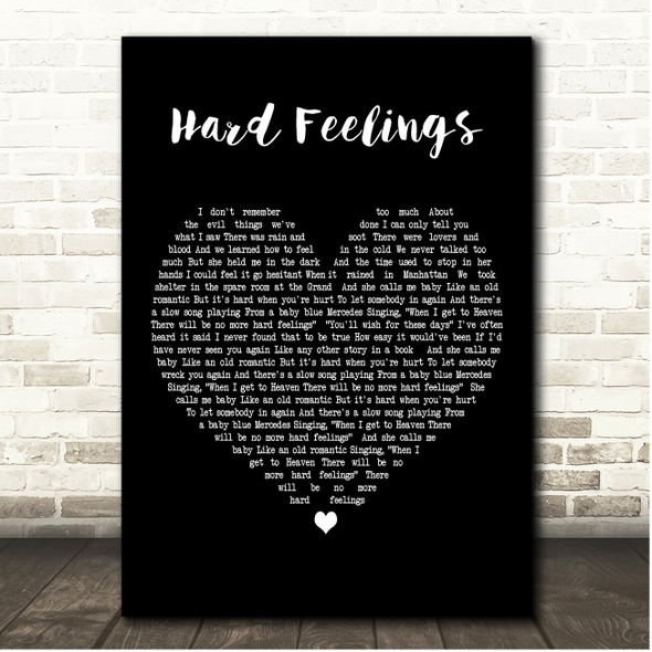 Brian Fallon Hard Feelings Black Heart Song Lyric Print