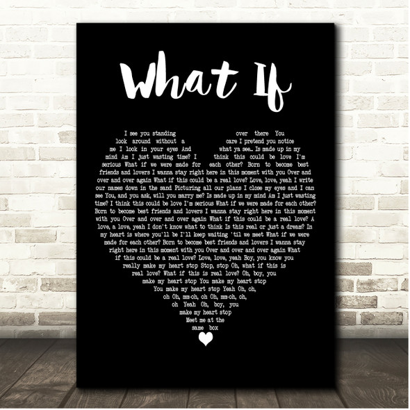 Colbie Caillat What If Black Heart Song Lyric Print